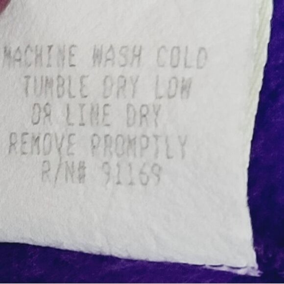 Vintage 90s Purple Long Oversized Cozy  Hooded Fleece Jacket - Picture 5 of 12